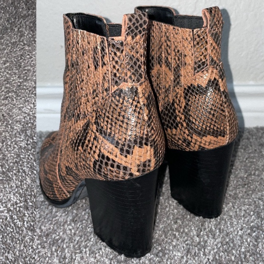 Marc Fisher Ltd Snake Print Pointy Toe Boot - image 3